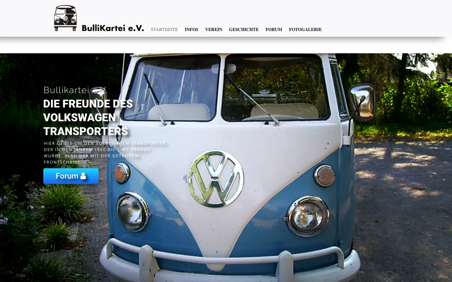 Screenshot der Website Bullikartei