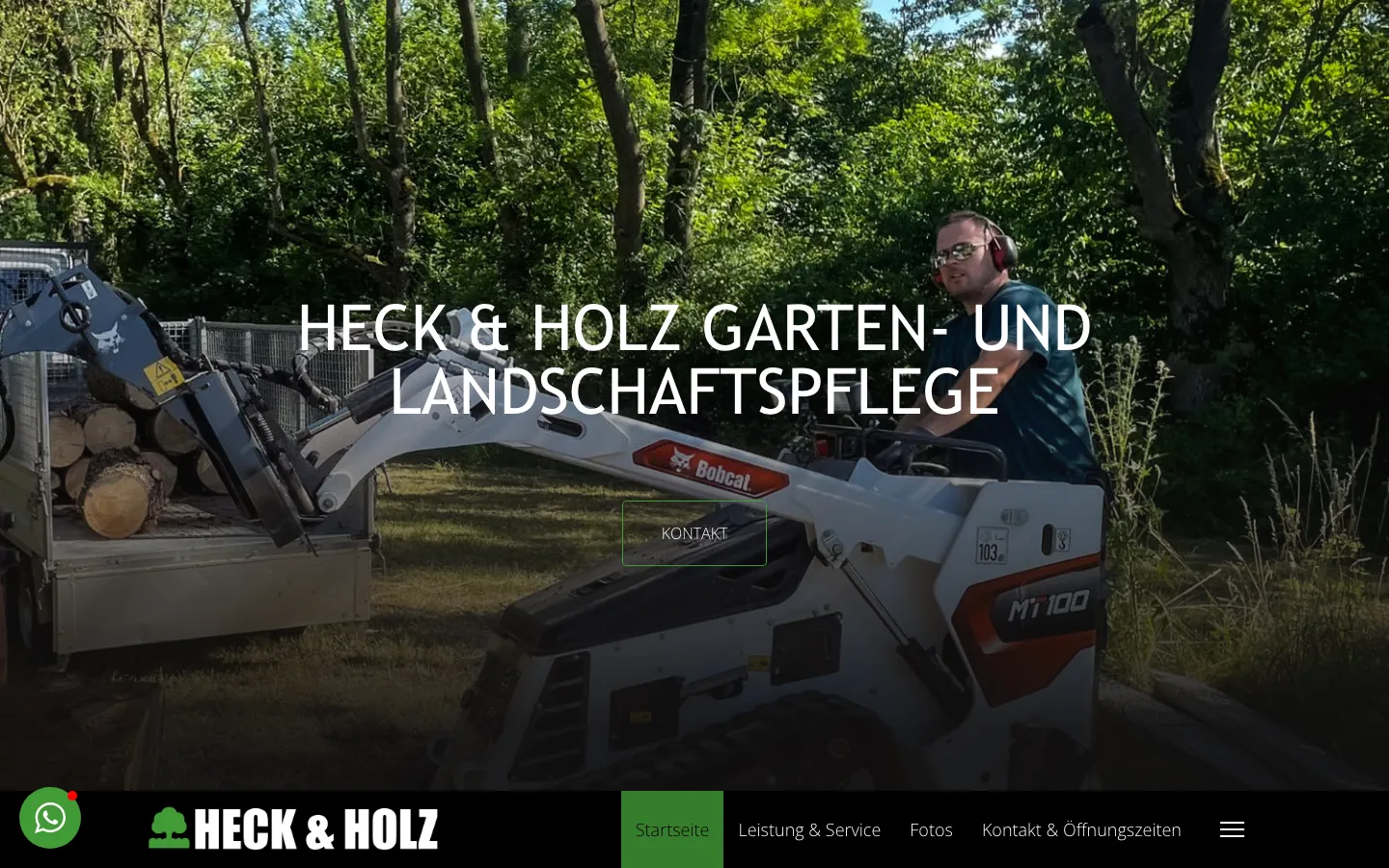 Screenshot der Website Heck und Holz