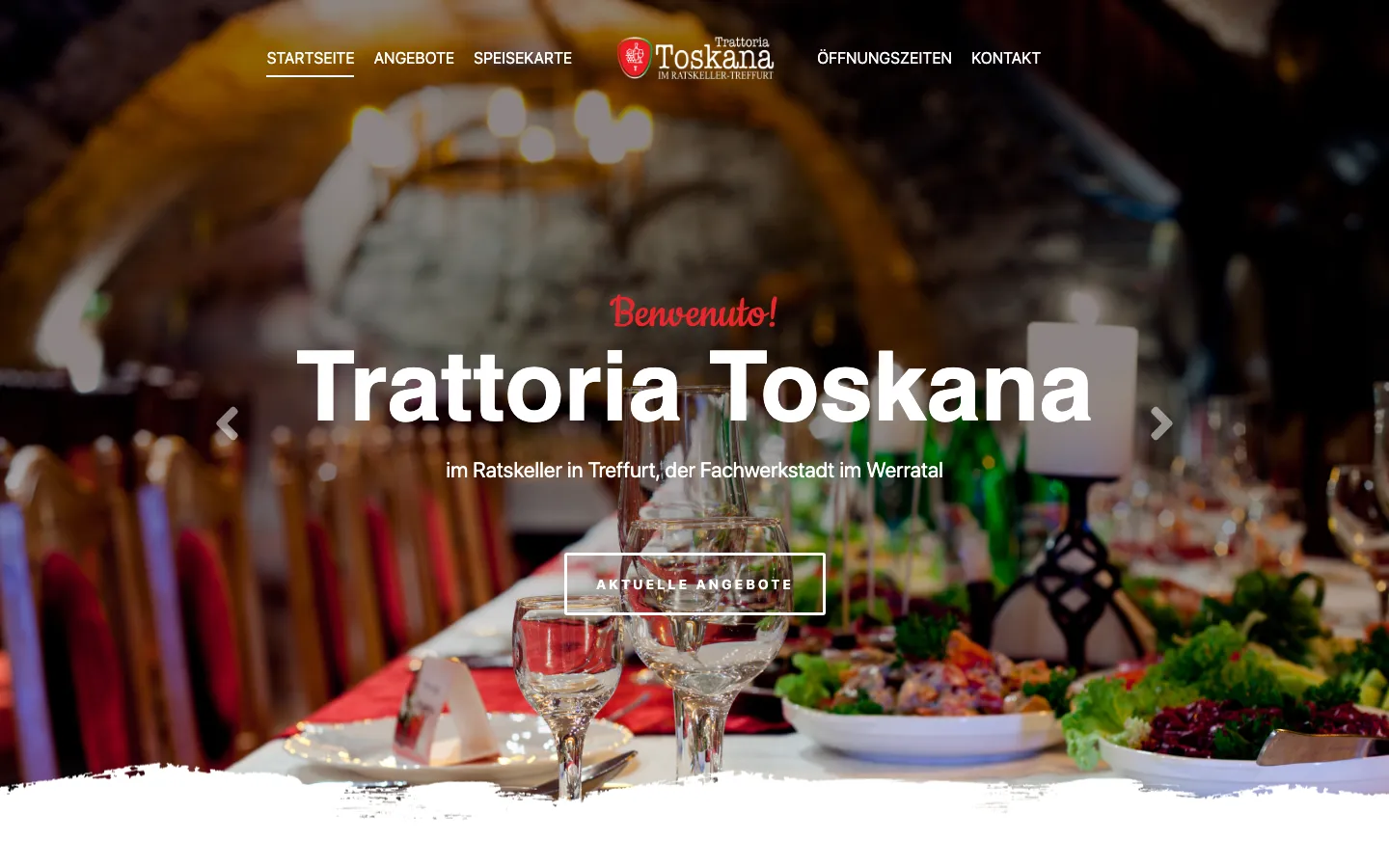 Screenshot der Website Ratskeller Treffurt