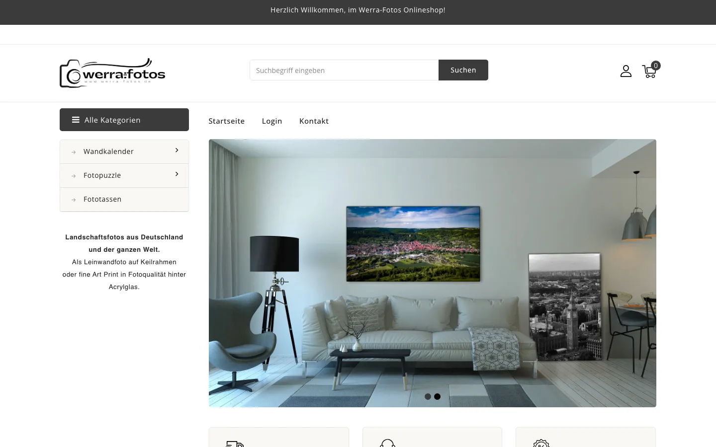 Screenshot der Website Werra Fotos